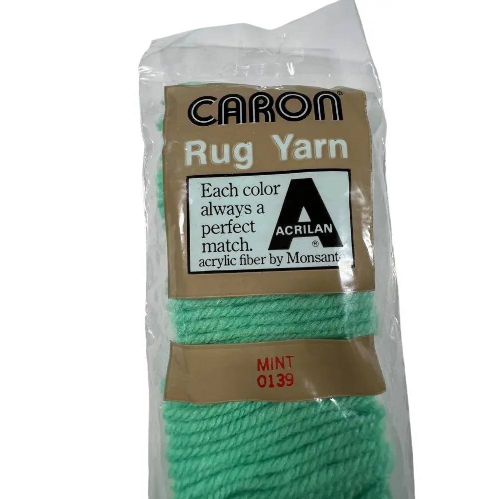 CARON Rug Yarn Lot of 20 Mint 0139 Acrilan Latch Hook 320 Pieces USA Sealed